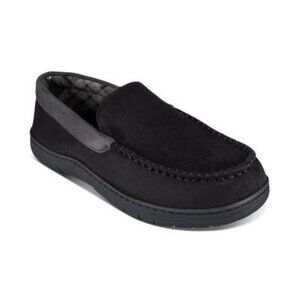 Haggar Men's Faux-Suede Fleece-Lined Venetian House Slippers, Size M, NWB